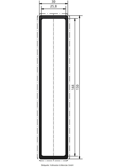 Aluminium Einsteckprofil, Einsteckbretter, Spriegelbretter 30 x 150 mm 